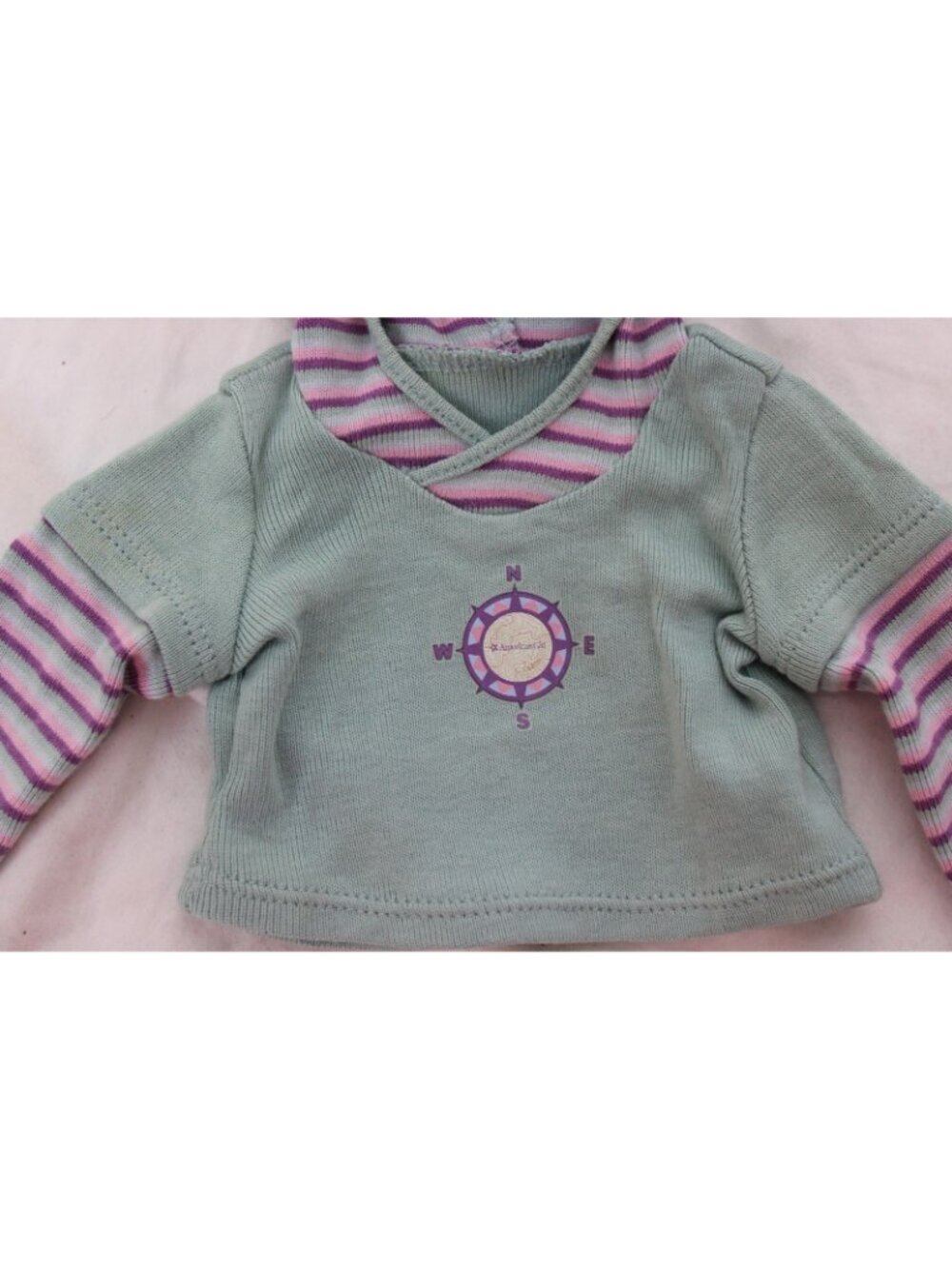 American Girl Doll 5 pc Clothing Lot JLY Sweater Hoodie Pants Dress Shirt - Picture 13 of 14